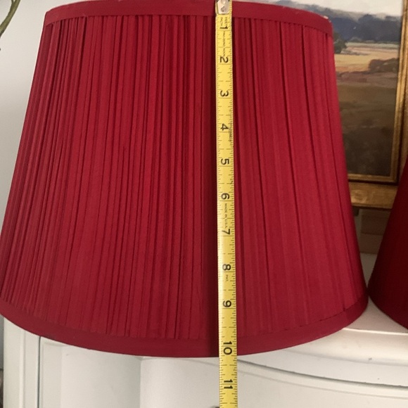 Set of 2 Elegant Pleated Lampshade Urbanest Mushroom Pleated Maroon traditional - Picture 8 of 14